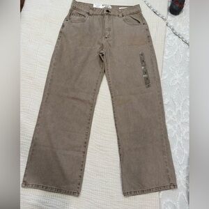 Cotton On earthy sand Casual wide leg baggy jean